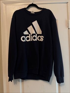 adidas Navy Sweatshirt with White Logo